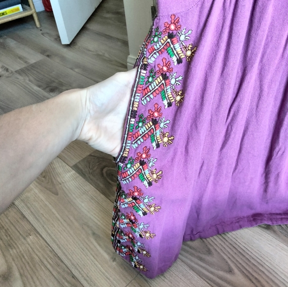 XS Embroidered Free People tunic dress - Picture 4 of 11